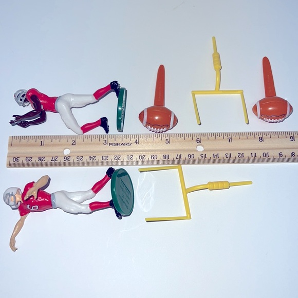 ⭐️3/$15 Touchdown Football Cake Topper Set QB#6 Receiver #12 DecoPac 6pc Party - Picture 6 of 11